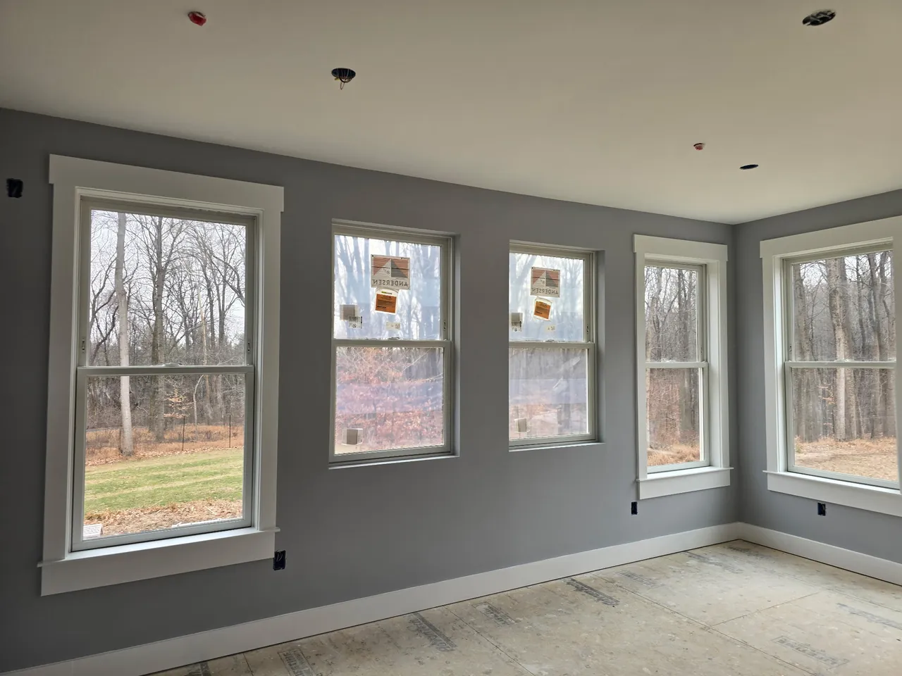 Sunroom window framing — Maryland job photo, Eagle Home Improvements